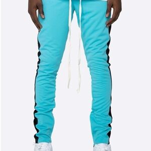 Men's Aqua Joggers with Black Side Stripe